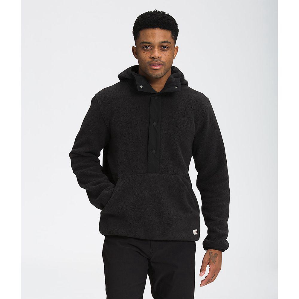 The North Face Carbondale ¼ Snap Ανδρικα Μπουφάν Fleece - Μαυρα (EXRC21307)